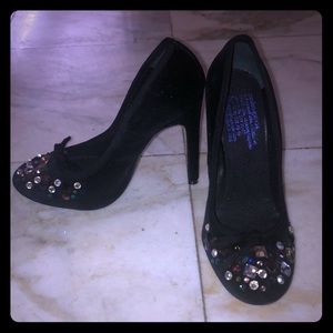 Black studded heel